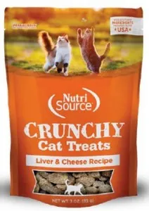 3oz Nutrisource Cat Crunchy Treats Liver/Cheese - Items on Sale Now
